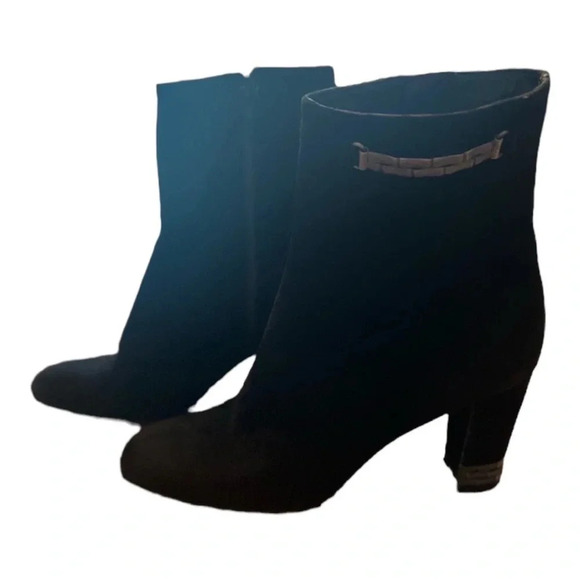 Stuart Weitzman Black Suede Ankle Booties‎ Women’s Sz 7 - Picture 9 of 13